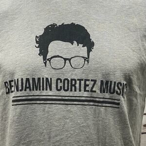 Benjamin Cortez Music Rock Artist Silhouette Graphic T-Shirt Alternative Indie L
